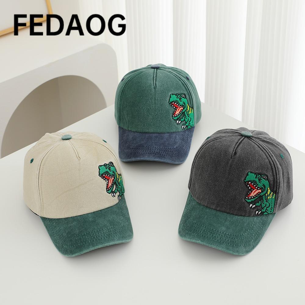 Mũ chống nắng cho trẻ em FEDAOG, Mũ bóng chày trẻ em chống tia cực tím khủng long nhỏ, Mũ lưỡi trai có đỉnh thoáng khí nhẹ hợp thời trang