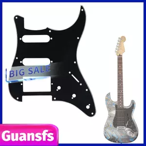 Guansfs Phụ kiện Pickguard Guitar điện chất lượng cho ST SQ SSH - và thiết kế thời trang (Đen)