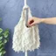 Túi vải tua rua phong cách Hàn Quốc Áo Vest ba chiều phong cách lười biếng nữ Niche Art Một vai