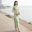 Váy Sườn Xám Plus Size Phong Cách Trung Quốc, Thích Hợp Mặc Hàng Ngày Và Du Lịch, Tạo Dáng Cao Hơn
