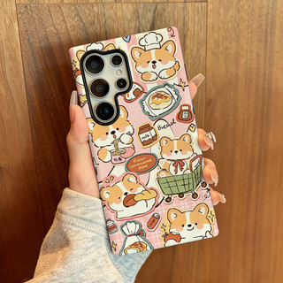Ốp lưng chống sốc họa tiết Greedy Puppy S26Ultra có thể so sánh với Samsung S26 S23 S24 Ultra S24FE 25FE S25eDge Vỏ chống sốc S25 Plus S25ultra A55 a56 A36