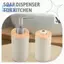 Hộp đựng xà phòng gốm sứ 400Ml, Phong cách Bắc Âu, Hộp đựng xà phòng Lotion cho nhà bếp và phòng tắm -Grey