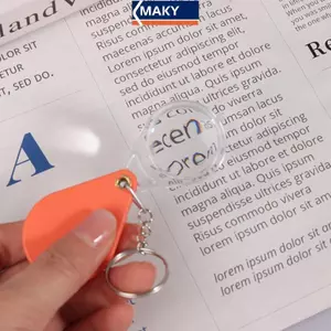 MAKY Di Động Màu Cam Độ Nét Cao Kính lúp Cho Người Già Nhà Thơ Kính lúp Nhỏ Cầm Tay Gấp Móc Khóa Kính lúp VN