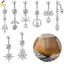 Nhẫn buộc bụng zircon pha lê thời trang, thép không gỉ, trang sức gợi cảm