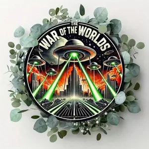 CIFbuy Retro Sci-Fi Tín Hiệu Người Ngoài Hành Tinh Xâm Mộ Vintage Kim Loại Treo Tường Nghệ Thuật 8x8 Inch Trang Trí