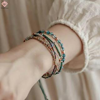 Vòng tay hạt mini phong cách bohemian màu sắc đa dạng, lắc tay quyến rũ dành cho tình bạn và cặp đôi