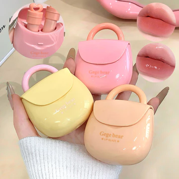 Gegebear Túi Mini Hiệu Ứng Đôi Son Bóng Màu Sắc Mịn Render Matte Mirror Set Son Môi Glaze