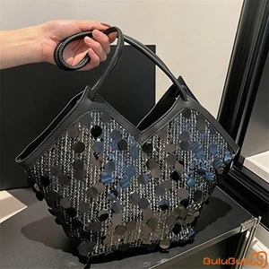 Túi đeo vai nữ Sequin cỡ lớn thời trang Bling cho bữa tiệc văn phòng hàng ngày