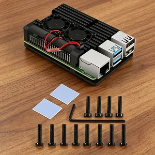 Vỏ Raspberry Pi 4B bằng nhôm CNC tản nhiệt hiệu quả Có quạt tản nhiệt،Tản nhiệt vượt trội, tránh quá nhiệt