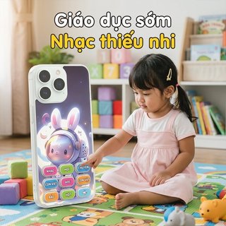 Đồ chơi điện thoại học tập cho trẻ em Việt Nam Bài hát ABC Âm thanh động vật Đèn LED Loại C Sạc nhạc