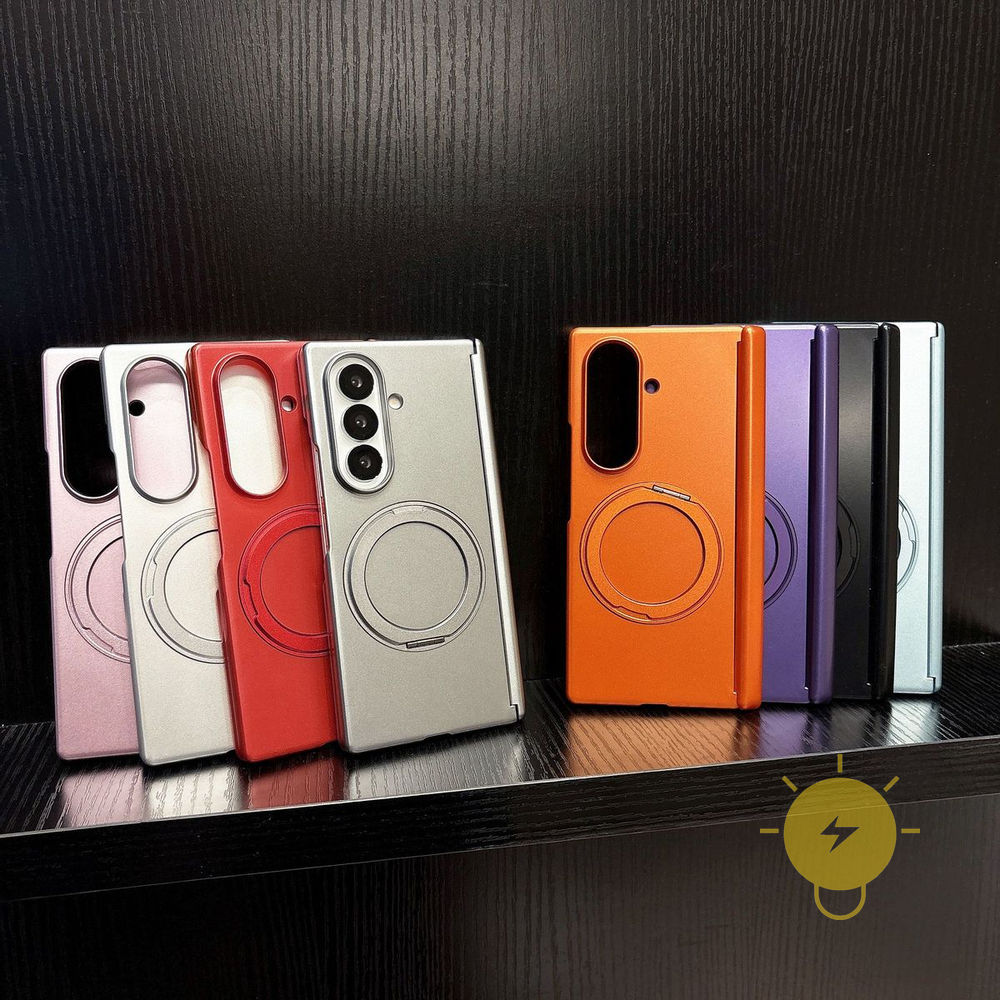 Phone Case For SAMSUNG Galaxy Z Fold 7 / Z Fold 6 / Z Fold 5 / Z Fold 4 with Griptok TPU Metal Aesthetic Korean Cute