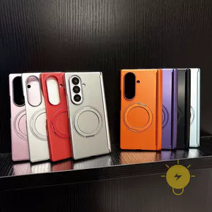 Phone Case For SAMSUNG Galaxy Z Fold 7 / Z Fold 6 / Z Fold 5 / Z Fold 4 with Griptok TPU Metal Aesthetic Korean Cute