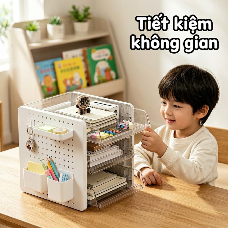 kệ đựng tài liệu kệ đựng sách nhựa dày dặn thanh inox đế chống trượt cho văn phòng học sinh
