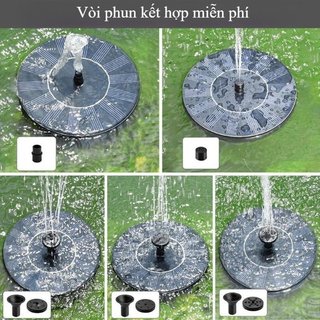 Máy bơm đài phun nước năng lượng mặt trời Máy bơm chim nổi Vườn ao Đài phun nước IP65 4 vòi phun nước chống mưa