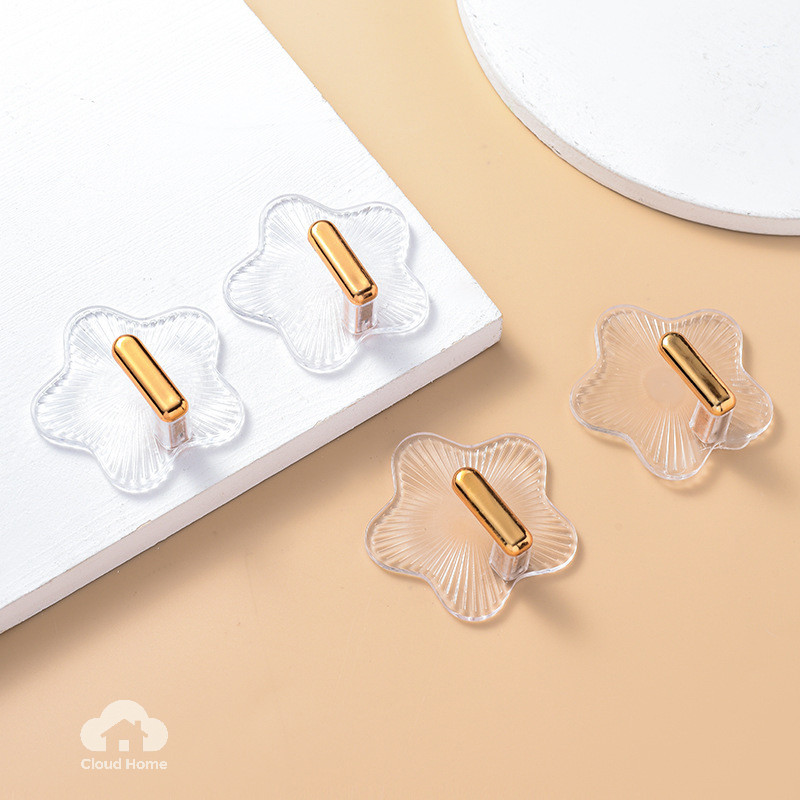 Móc treo đồ nhà bếp, phòng tắm, móc dán tường hình ngôi sao, giá để đồ, móc treo quần áo.