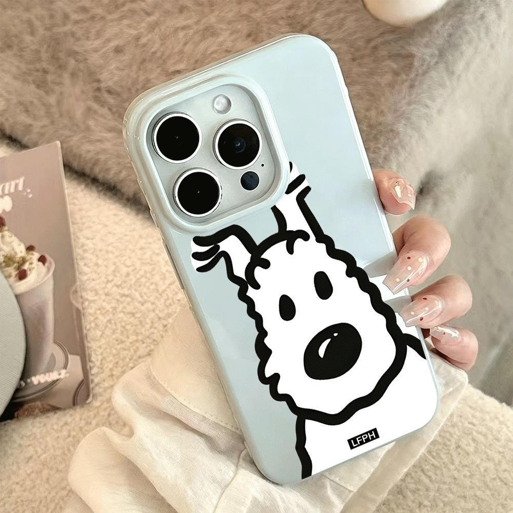 Dòng Big Nose Dog cho trường hợp iPhone 17pro iPhone 16/15/14pro Jelly Case