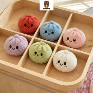 Rytanda Baozi Sang Trọng Móc Khóa Bun Sang Trọng Mặt Dây Chuyền Giả Dễ Thương Mantou Thực Phẩm Bánh Bao Mềm Móc Chìa Khóa Ngộ nghĩnh Trẻ Em Bạn Gái Giáng Sinh Quà Tặng Năm Mới Trang Trí Schoolbag Móc Chìa Khóa Ô Tô