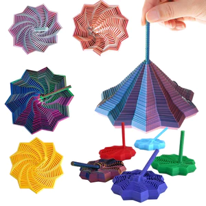 Tháp đồ chơi cầm tay giải nén in 3D có tay cầm xoay, đồ chơi xoắn ốc vòng kính thiên văn đa giác, đồ chơi giảm căng thẳng cho người lớn và quà tặng cho trẻ em.