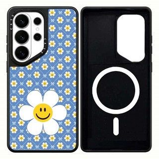Ốp lưng Phone Case cứng gương hoa đầy màu sắc từ tính cho Samsung Galaxy S26 25 24 23 UItra S26 25 24 23 Plus Vỏ bảo vệ chống sốc