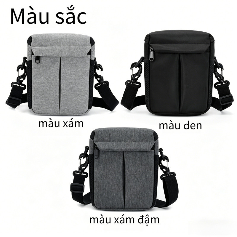 Túi Đựng Máy Ảnh Chống Sốc Chống Nước – Phù Hợp Máy Mirrorless, DSLR & Máy Nhỏ – Đeo Chéo, Đeo Vai Tiện Lợi