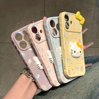 Phim Hoạt Hình Dễ Thương Nơ Hello Kitty Mèo Silicon Mềm Ốp Lưng Điện Thoại iPhone 17Promax 17Pro 16 15 14 13 12 Pro Max 15Plus Chống Sốc Nữ Điện Thoại Di Động