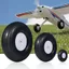 SMILE Tail Fxed Wing Máy Bay Bánh Xe Hub, 0,75 "- 5" Inch Cao Su Trẻ Em Máy Bay Đồ Chơi Phần, Đen DIY Máy Bay Phụ Kiện Thay Thế Máy Bay RC