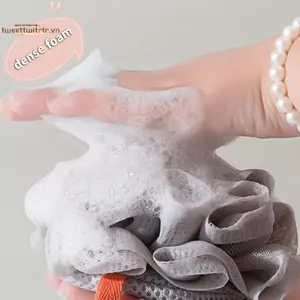TRTR 1 Miếng Bóng Tắm Bọt Biển Mềm Cho Xà Phòng 2 Trong 1 Xà Phòng Và Tẩy Tế Bào Chết Toàn Thân Phòng Tắm Tẩy Tế Bào Chết Bóng Tắm Cho Nam Nữ VN