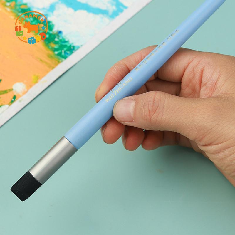 CANAMEK 1 / 3 Cái Dụng Cụ Tạo Hình Màu Dụng Cụ Tạo Hình Màu Cho Tranh Sơn Dầu Bàn Chải Sơn Đầu nghiêng Đầu Tròn Pastel Pha Trộn Dụng Cụ CSF