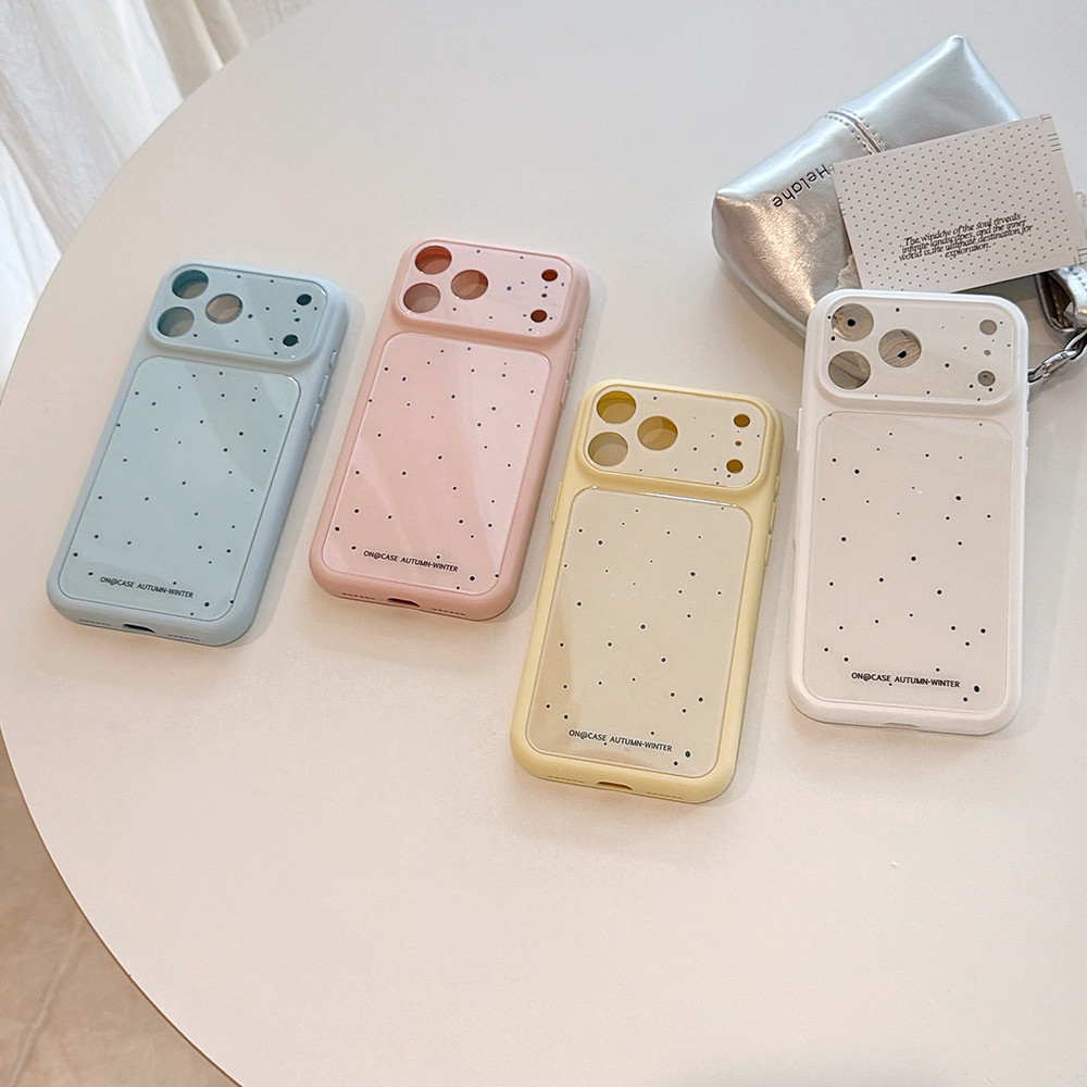 Ốp điện thoại Acrylic Dot toàn màn hình cho iPhone 17 Pro Max 16 15 14 Vỏ bảo vệ chống sốc