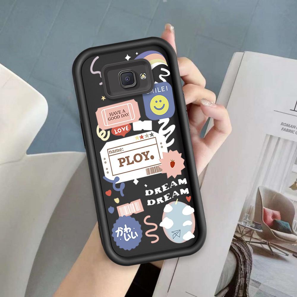 Ốp Lưng Cho Samsung J7 Prime Hoạt Hình Silicone Bé Gái Mềm Vỏ Điện Thoại TPU Nhãn Nụ Cười Hoa Thiên Thần Mắt Chống Sốc Ốp Lưng