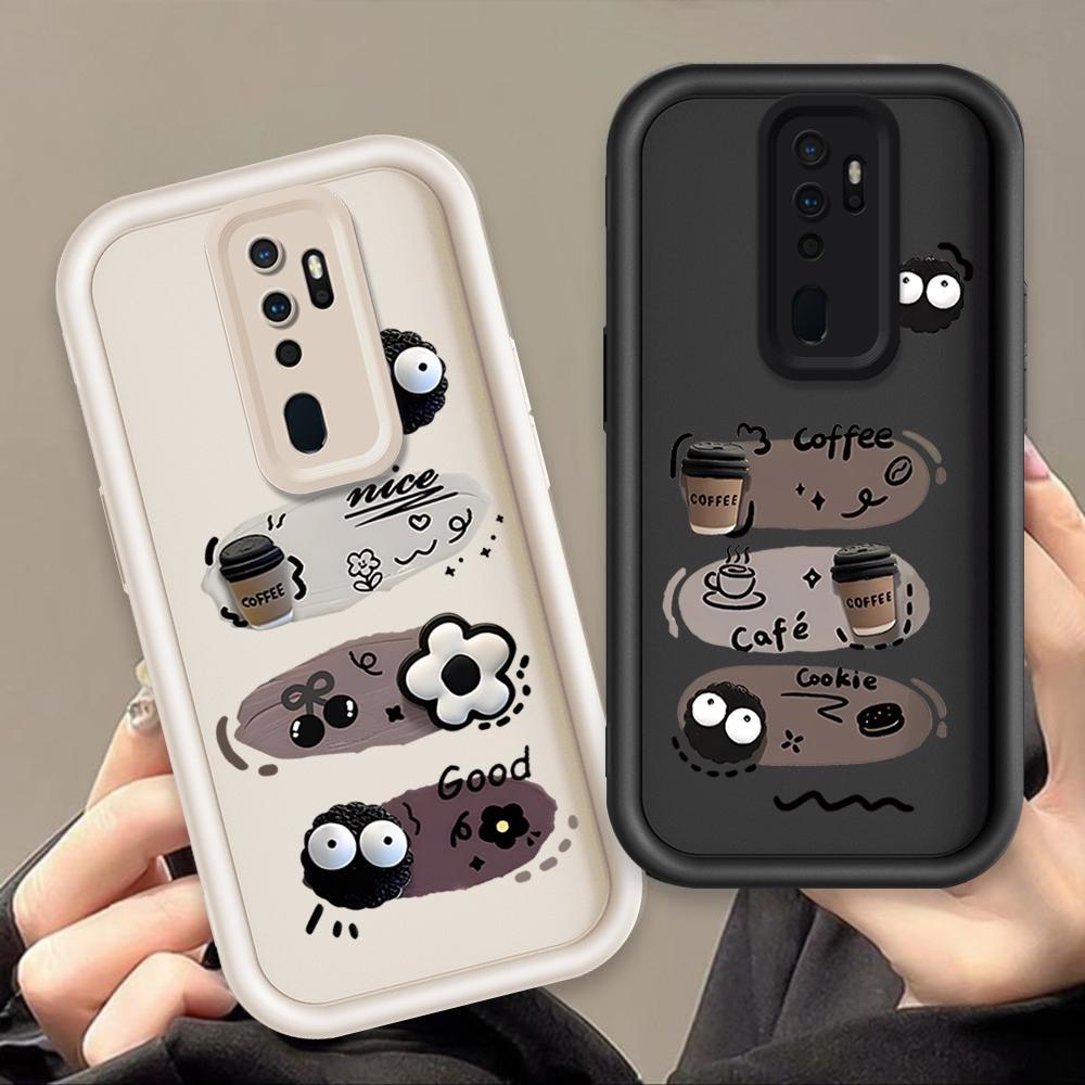 Ốp Lưng Cho OPPO A9 2020 A5 2020 A11 Ốp Điện Thoại Mềm Silicon Hoạt Hình TPU Bóng Than Đen Mắt Thiên Thần Ốp Lưng Chống Sốc