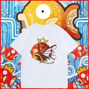 GC1 Slay the Spire 2 Magikarp Pokemon Unisex Xu Hướng Thời Trang Mùa Hè Áo Thun Anime Tay Ngắn Top GC1