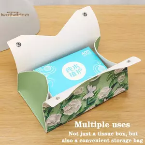 TRTR Tranh Sơn Dầu Phong Cách Hoa Hộp Khăn Giấy Sáng Tạo Để Bàn Khăn Ăn Cho Gia Đình Phòng Khách VN