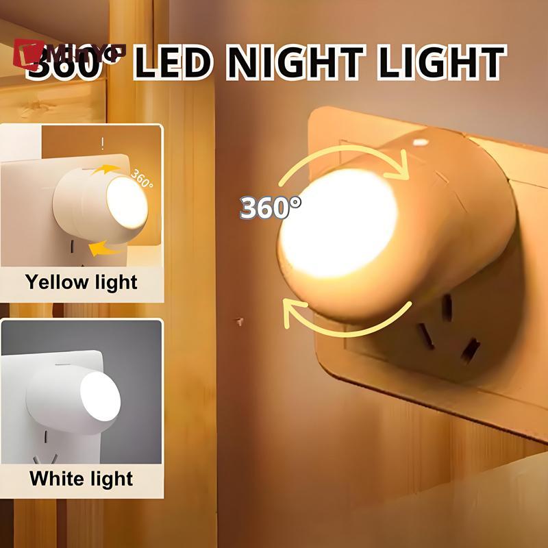 CMinYP 360° Đèn Ngủ LED Cảm Biến Ánh Sáng Mềm Mại Cho Bé Ăn Bảo Vệ Mắt Tiết Kiệm Năng Lượng Đèn Học Đọc Sách Hành Lang Vinh Quang