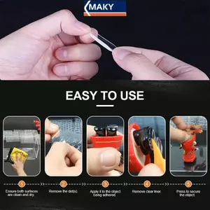MAKY 100 Chiếc Miếng Dán Keo Hai Mặt Dính Stier Cho Hộp Mù Phong Cảnh Búp Bê Chân Cố Định Keo Trong Suốt Liền Mạch Miếng Dán VN
