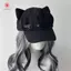 MJnmc Tai Mèo Nữ Bông Tai Kẹp Gothic Gothic Gothic Gothic Beret Y2K Bé Gái Steampunk Punk Dây Kéo Handmade Mũ Chống Nắng Mũ Mới