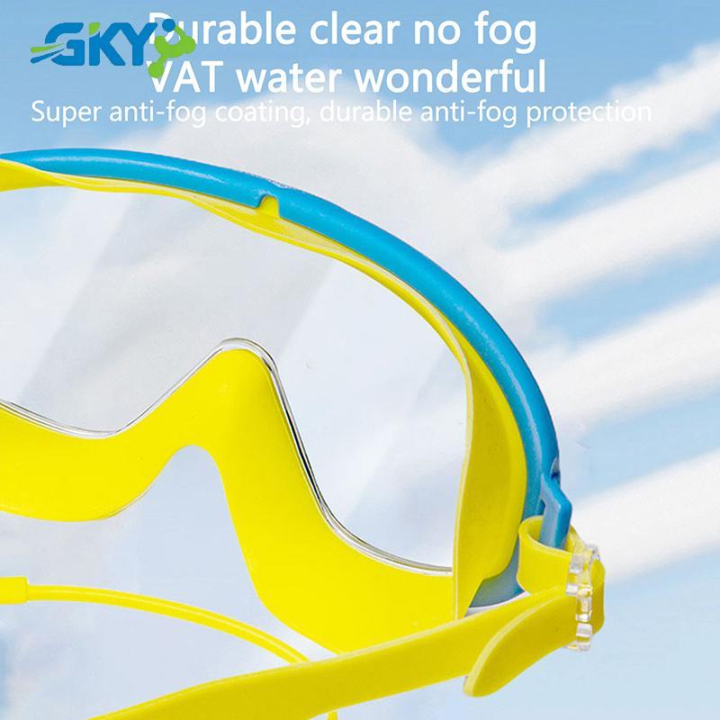 GKY 2025 Kính Bơi Khung Lớn Cho Người Lớn Trẻ Em Kính Bơi Antifog Chất Lượng Cao Chống Thấm Nước HD Bơi Kính Mắt Thiết Bị Bơi GKY