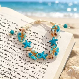 Ocean Elements Vỏ Sao Biển Vòng Tay Phong Cách Kỳ Nghỉ Vòng Tay Tinh Tế Phong Cách Bohemian Vòng Tay Thời Trang Phù Hợp Với Trang Sức