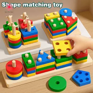 MJnmc 1 Bộ Giáo Dục Tương Tác Cho Bé Quà Tặng Montessori Cắm Đồ Chơi Và Phân Loại Màu Sắc Đồ Chơi Tháo Rời Staing Blo Mới