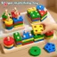 MJnmc 1 Bộ Giáo Dục Tương Tác Cho Bé Quà Tặng Montessori Cắm Đồ Chơi Và Phân Loại Màu Sắc Đồ Chơi Tháo Rời Staing Blo Mới