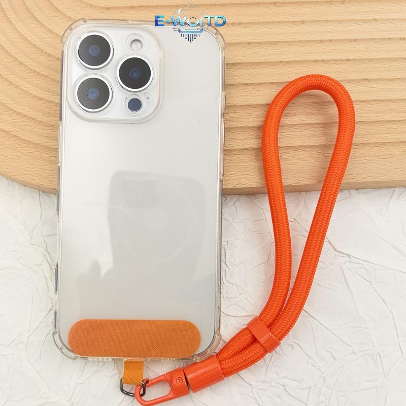 E-WOITD Có Thể Điều Chỉnh Đa Năng Bện Ngắn Điện Thoại Di Động Dây Đeo Dây Xích Treo Vòng Có Miếng Dán Dây Đeo Cổ Tay Điện Thoại Di Động Có Thể Tháo Rời E-WOITD