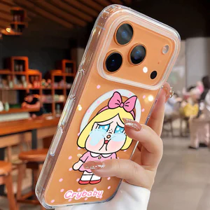 Ốp lưng iPhone họa tiết cô bé hỗ trợ sạc không dây từ tính - iP 7/8/X/XS/XR/11/12/13/14/15/16/17/Plus/Air/Pro/Max