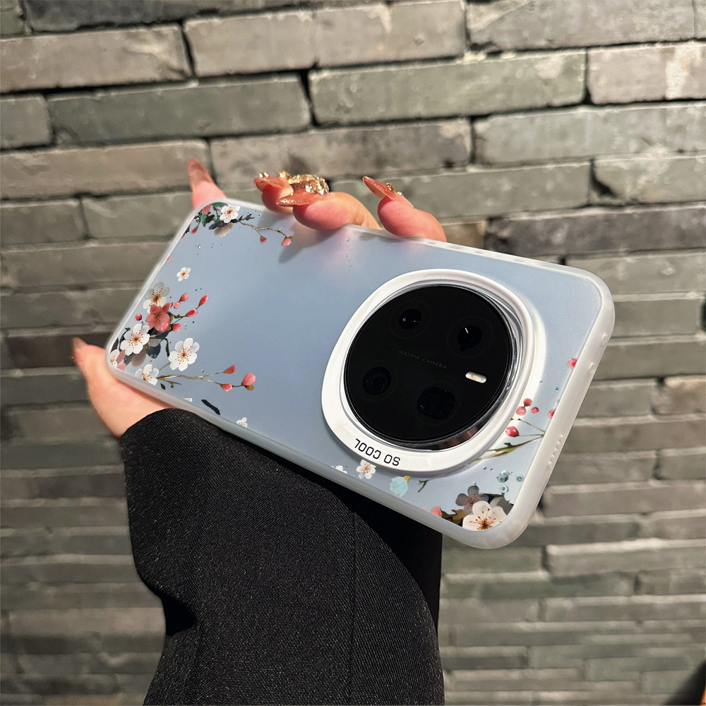 Ốp lưng cứng viền mờ Micro họa tiết hoa đẹp cho Honor Magic 8 Pro/7 Pro/6 Pro GT Pro Win RT X60 Pro/Honor 400/300 X9D X9C, chống sốc