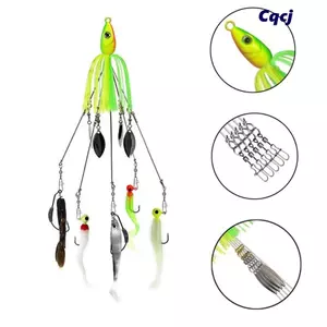 CQCJ Alabama Rig Mồi Câu Cá, Bơi Spinner Mềm Swimbait, Thìa Mềm Swimbait Jigging Biển Mồi Câu Cá Bộ