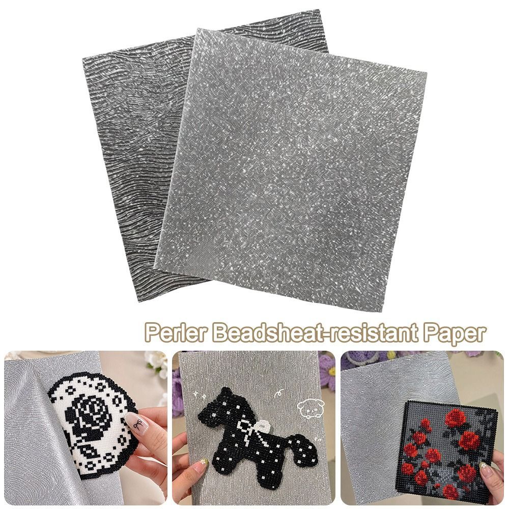 HIGHVIEWLS Perler Hạt Vải, Phụ Kiện Đồ Chơi DIY Handmade Hạt Perler Giấy Chịu Nhiệt, Quà Tặng Long Lanh Sắt-on Thảm Cho Ảnh Perler Hạt