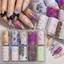 FAVORITEGOODS Dán Móng Tay, Họa Tiết Sọc Hiệu Ứng Sequin Lá Móng Tay, Hoa Chuyên Nghiệp Da Báo In Móng Tay Nghệ Thuật Dán Trang Trí Móng Tay