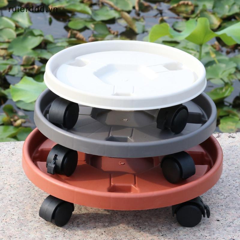 # ruierdd # Khay chậu hoa tròn có bánh xe lăn Đế chậu cây trong vườn Chịu tải mạnh cho di động văn phòng tại nhà.