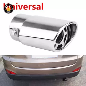 {TB & Bag} Đầu giảm thanh ống xả tròn phía sau bằng thép không gỉ Chrome phổ biến.
