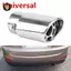 {TB & Bag} Đầu giảm thanh ống xả tròn phía sau bằng thép không gỉ Chrome phổ biến.