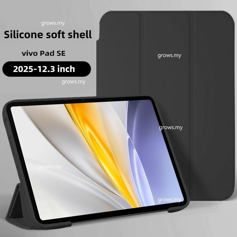 Ốp điện thoại Máy Tính Bảng Cho vivo Pad 6 5e 5 3 2 Pro 11 12.1 12.3 Mềm TPU Lưng Đứng Vỏ Máy Tính Bảng Cho vivo Pad SE 12.3 Air 11.5 Vỏ Silicon Chống Trầy Xước